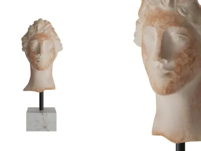 Roman Head Sculpture 3D model