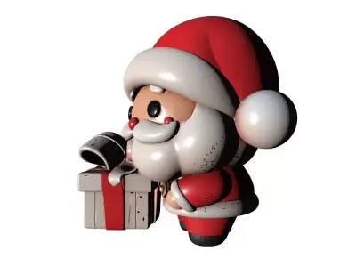 Santa Claus Christmas 3D Model 3D print model