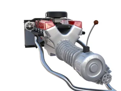 V8 Engine assembly 3D model