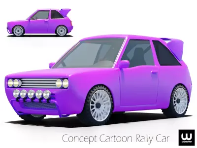 Concept Cartoon Rally Car 3D model