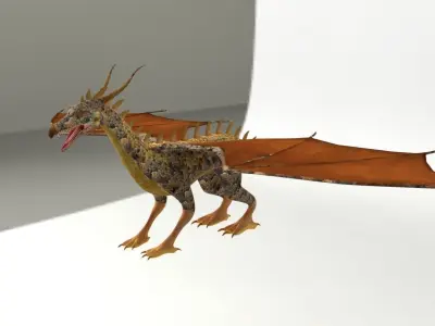 Dragon  Fantasy Medieval creature 3D model