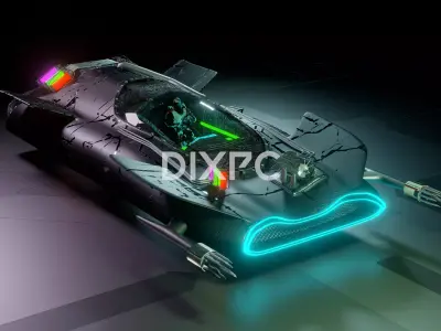 UFO Car v1 by DIXPC 3D model