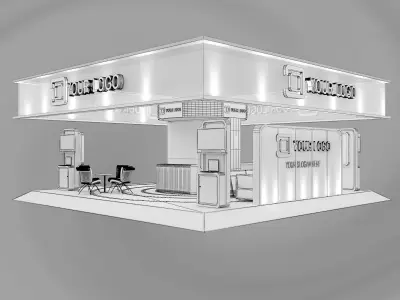  Booth Exhibition Stand a416b  3D model
