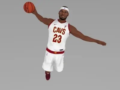Lebron James ready for full color 3D printing  3D print model