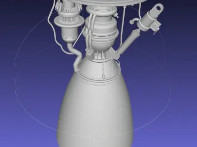 Space-X Raptor BFR Engine Simplified Printable Model 3D print model