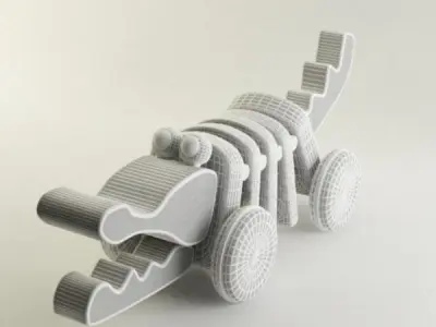 Toy Crocodile 3D model