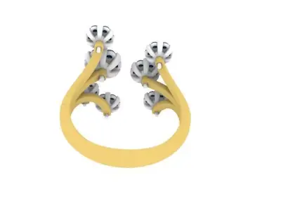 luxurious cocktail ring 3D print model
