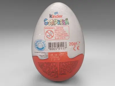 Kinder Surprise 3d Low-poly 3D model