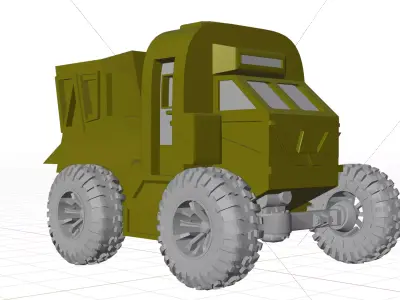 Hadley hope Truck Free low-poly 3D model