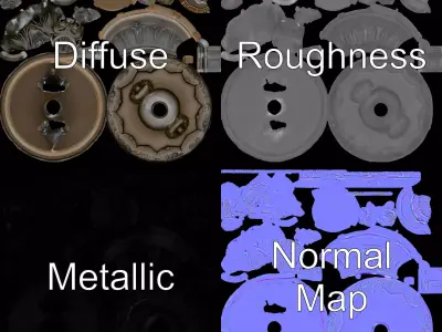 Elegant Lion Fountain model pack Low-poly 3D model