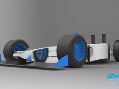 Formula E car 3D model
