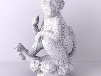 Ceramic Monkey 3D model
