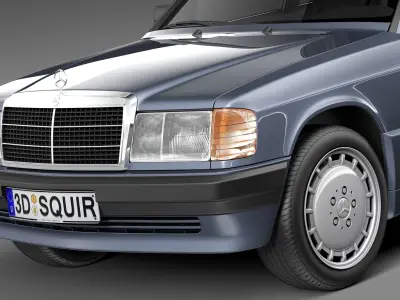Mercedes-Benz 190E W201 1982-1993 3D model