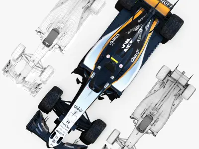 Force India VJM09 car Low-poly 3D model