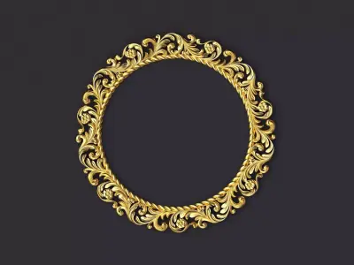 mirror gold ornate frame 3D model get