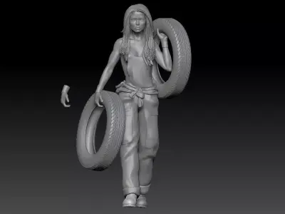 SEXY MECHANIC GIRL 2 3D print model