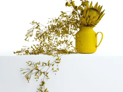 Scandinavian bouquets collection 3D model