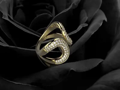 luxury diamond ring 3056 3D print model