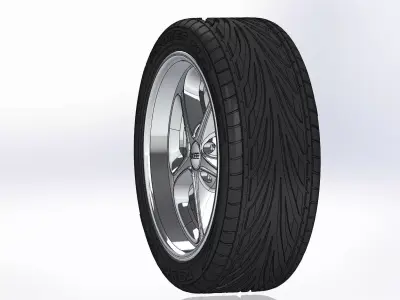 Wheel 18inch Foose Shockwave for scale model 3D print model