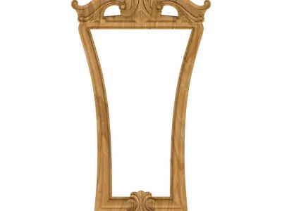 Carved picture frame STL 3D model