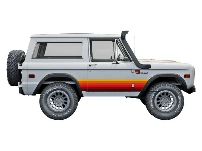 Ford bronco 1975 custom 3D model