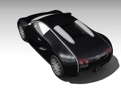 Bugatti Veyron Low-poly 3D model