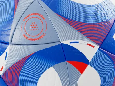 Olympics 2024 Official Soccer Ball Low-poly 3D model