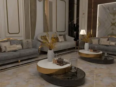majliss luxury living room design 3D model
