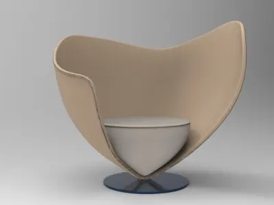 Song Armchair Low-poly 3D model