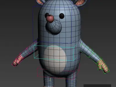 Rigged Rat Character 3D model
