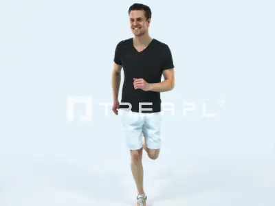 Virtue 02C Running Jogging Football Sports Man Low-poly 3D model