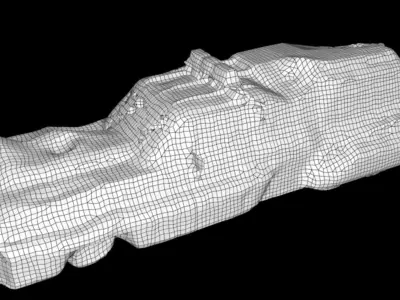 ruined future car 3D model