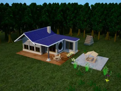 Tiny House 3D model purchase