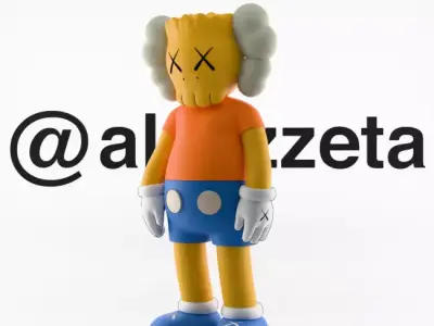 Kaws Bart Simpson Textured Low-poly 3D model