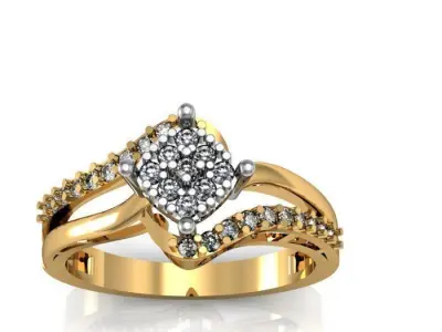 daimond ring 3D print model