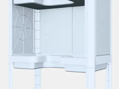 LILLTJARN washbasin vanity unit 2 doors Low-poly 3D model