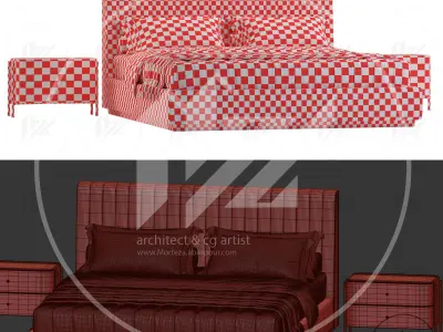  laskasas HARRY Bed  3D model