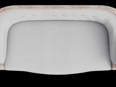 Classical Tufted Fabric Loveseat 3D model