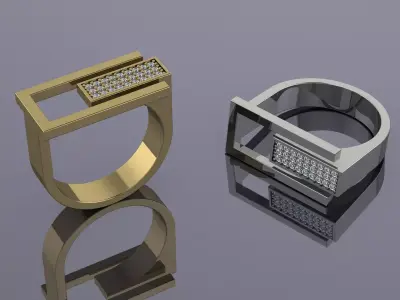 Jewelry Ring Gold Mk-087 3D print model