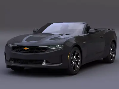 CHEVROLET CAMARO CONVERTIBLE 2022 Low-poly 3D model