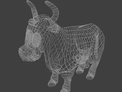 Cow Cartoon Low-poly 3D model