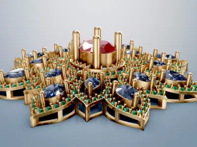 Luxury Floral Pendant  3D print model