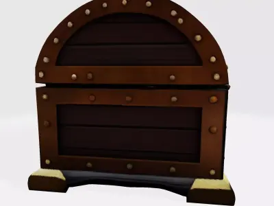 Treasure Chest Fantasy Asset for Game  Animation 3D Print Low-poly 3D model