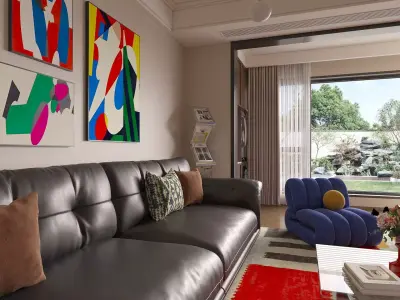 Living room 3D model 50