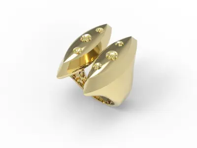 Lightweight Fusion Ring  Ready for Casting TR06 3D print model