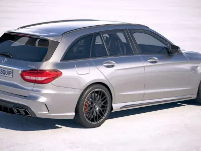 Mercedes C63 AMG S Estate 2019 3D model