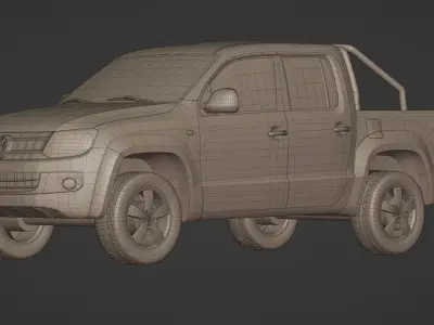 Volkswagen AMAROK CrewCab 2010 Low-poly 3D model