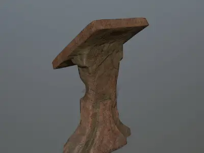 lectern stone table Low-poly 3D model