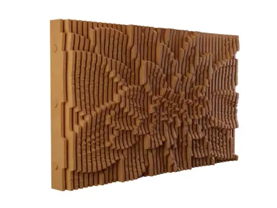 Parametric  Wooden Wall Decor - 01 -CNC files for cutting 3D model