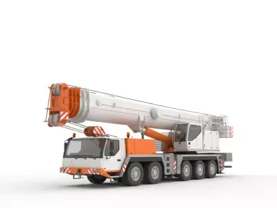 Mobile All Terrain Crane Low-poly 3D model